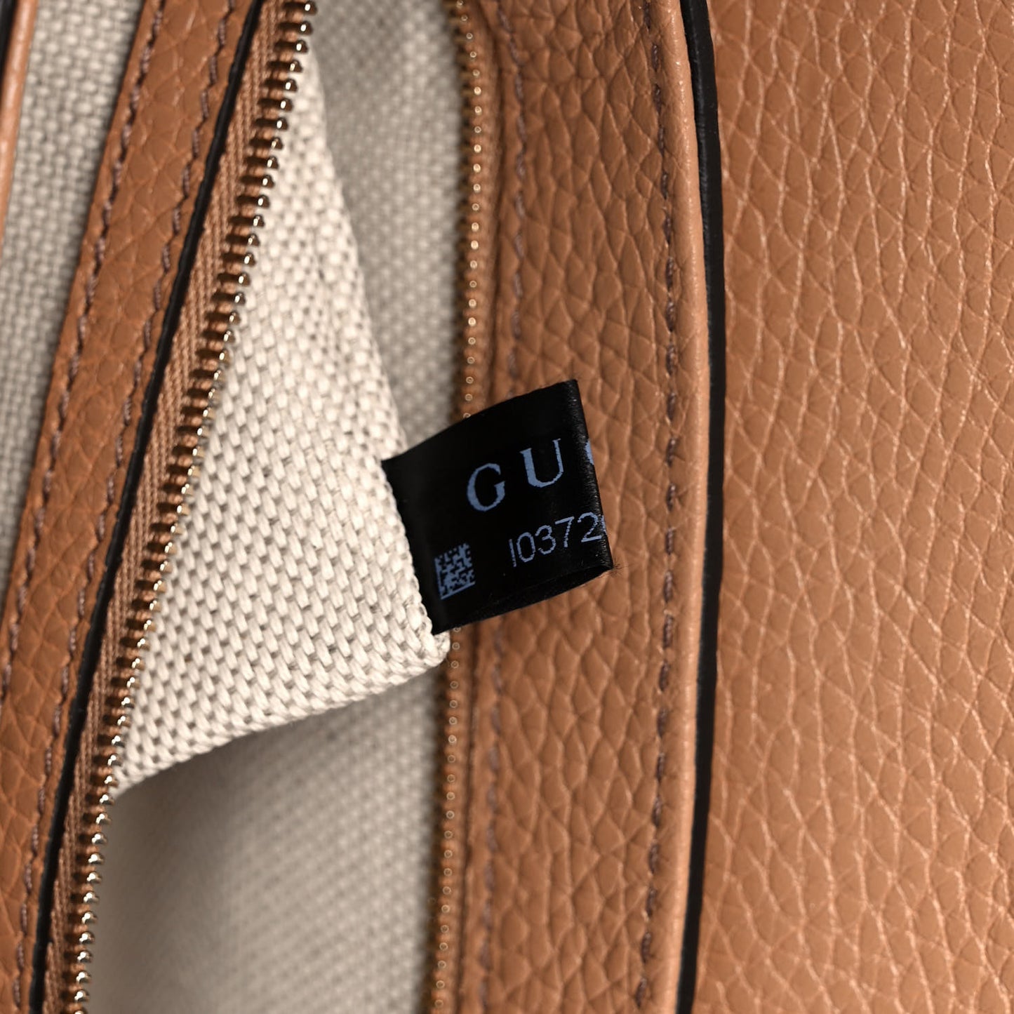 Pebbled Calfskin Medium Soho Flap Crossbody Camelia