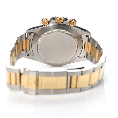 Rolex Stainless Steel 18K Yellow Gold 40mm Cosmograph Daytona Zenith Inverted 6 Watch Black 16523 4 of 5