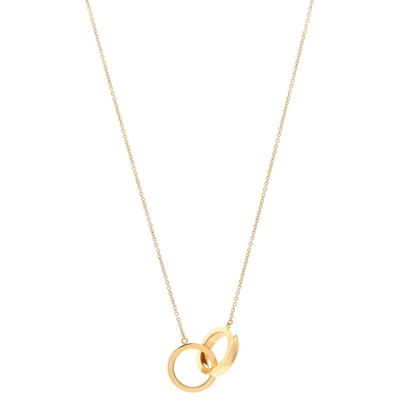 18K Yellow Gold 1837 Interlocking Circles Pendant Necklace