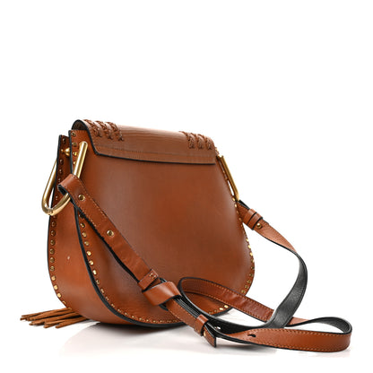 Chloe Calfskin Braided Medium Hudson Shoulder Bag Caramel 3 of 9