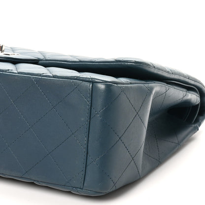 Chanel Lambskin Quilted Maxi Double Flap Blue 10 of 10