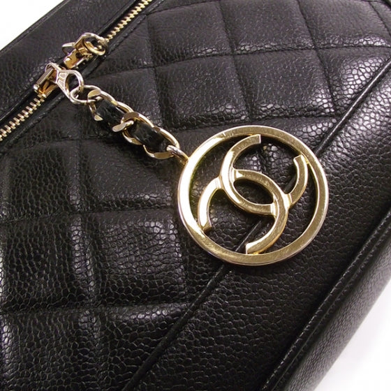 Chanel Vintage Caviar CC Quilted Camera Case Bag cd23396 8 of 13