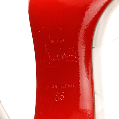 Christian Louboutin Kid PVC Crystal Nosy 85 Pumps 35 White 7 of 11