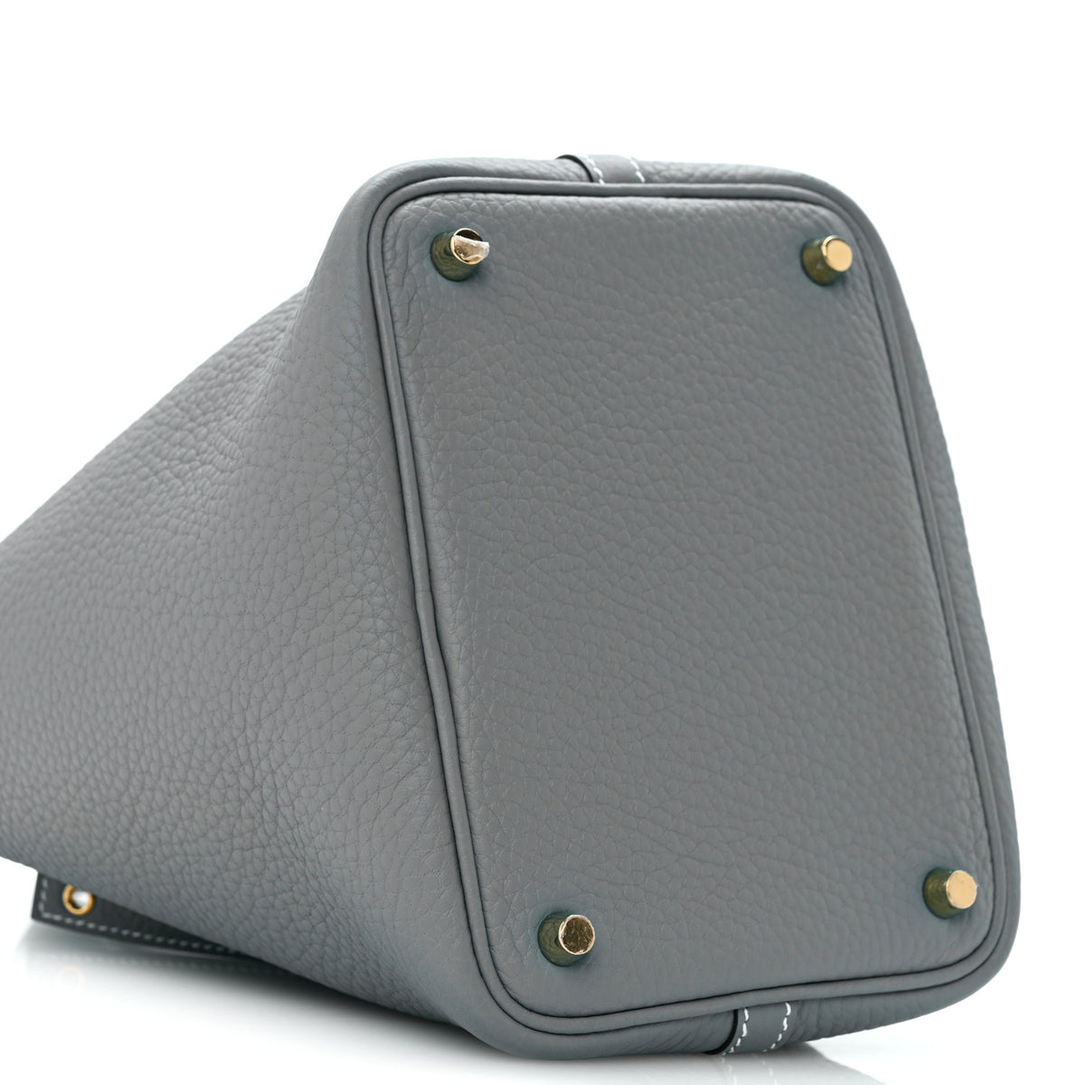 Taurillon Clemence Picotin Lock 18 PM New Blue Jean