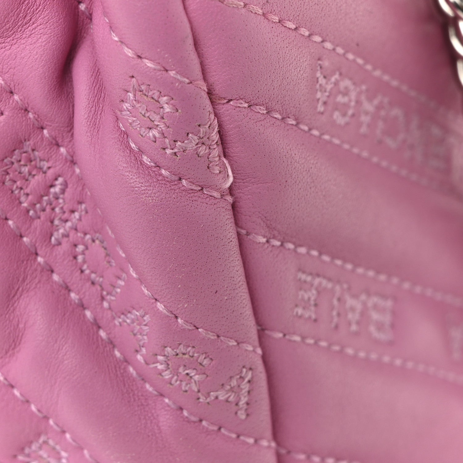 Balenciaga Calfskin Logo Matelasse M BB Chain Shoulder Bag Pink 13 of 14