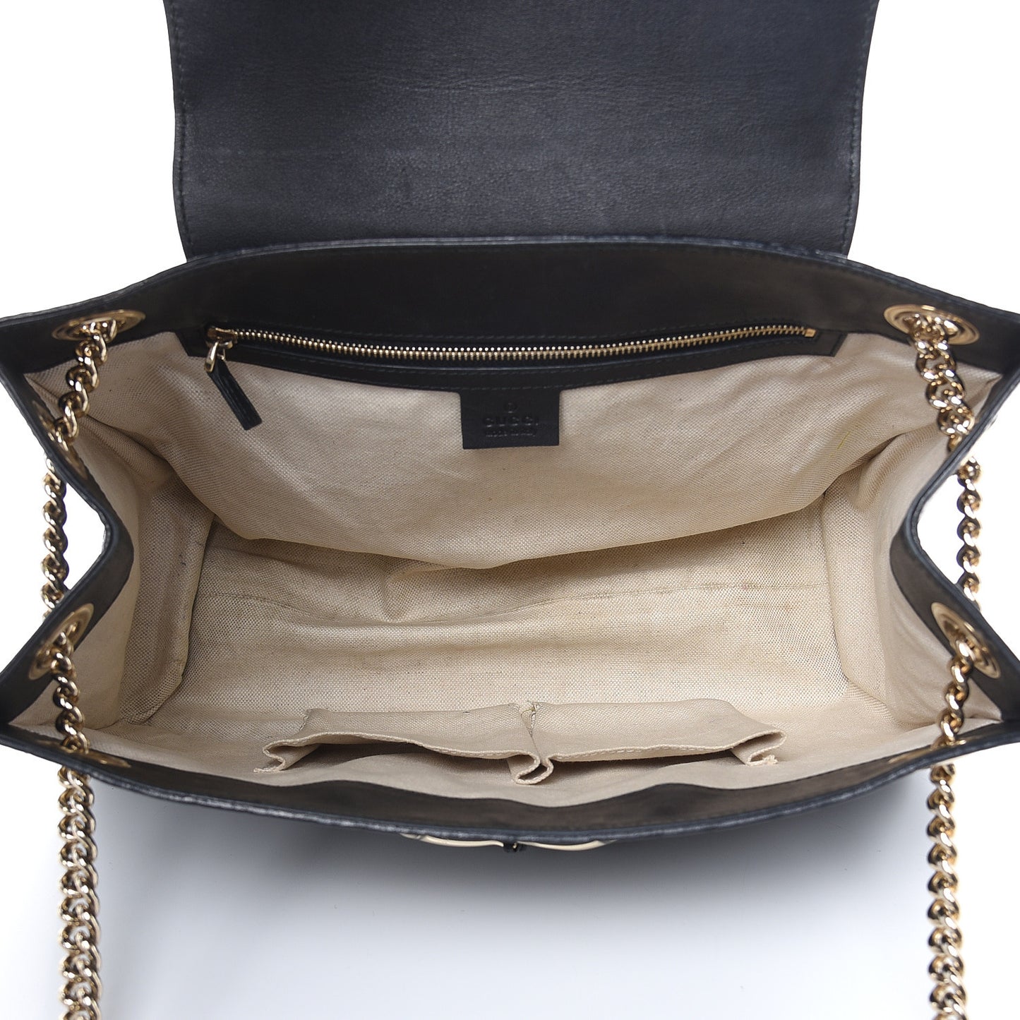 Guccissima Large Emily Chain Shoulder Bag Black