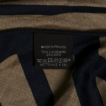 Hermes Cashmere Silk Bouclerie Moderne En Casaque Giant Triangle Scarf Caramel Caban 3 of 5