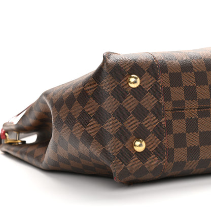 Louis Vuitton Damier Ebene Caissa Hobo Cherry 9 of 11