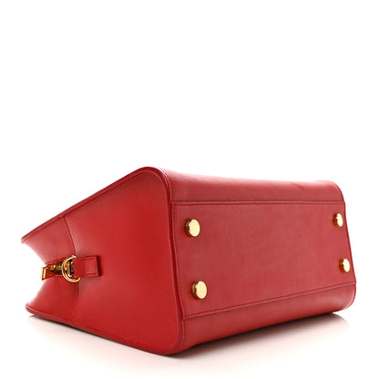 Saint Laurent Calfskin Baby Monogram Cabas Red 4 of 8