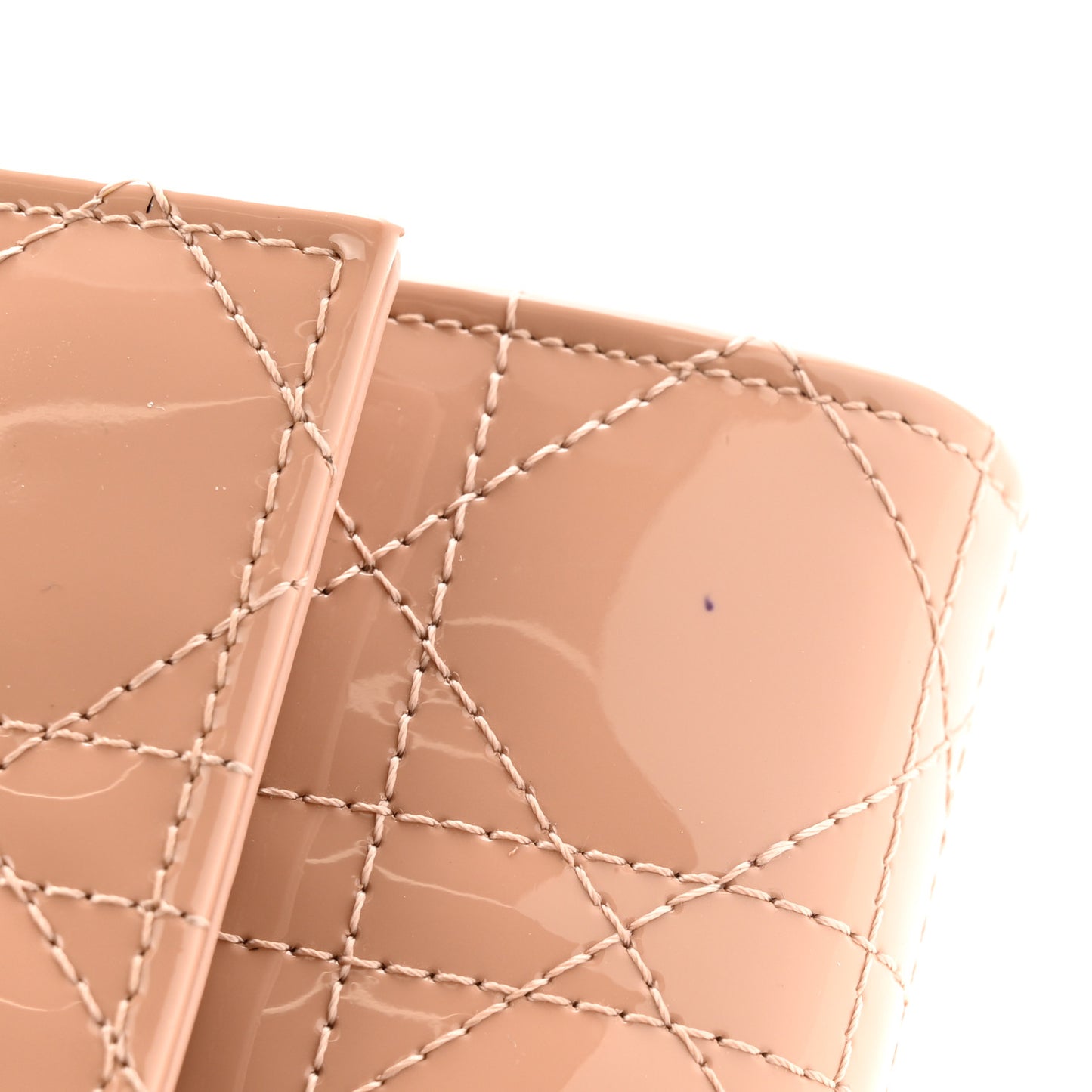 Patent Cannage Lady Dior Rendezvous Wallet On Chain Rose De Vents
