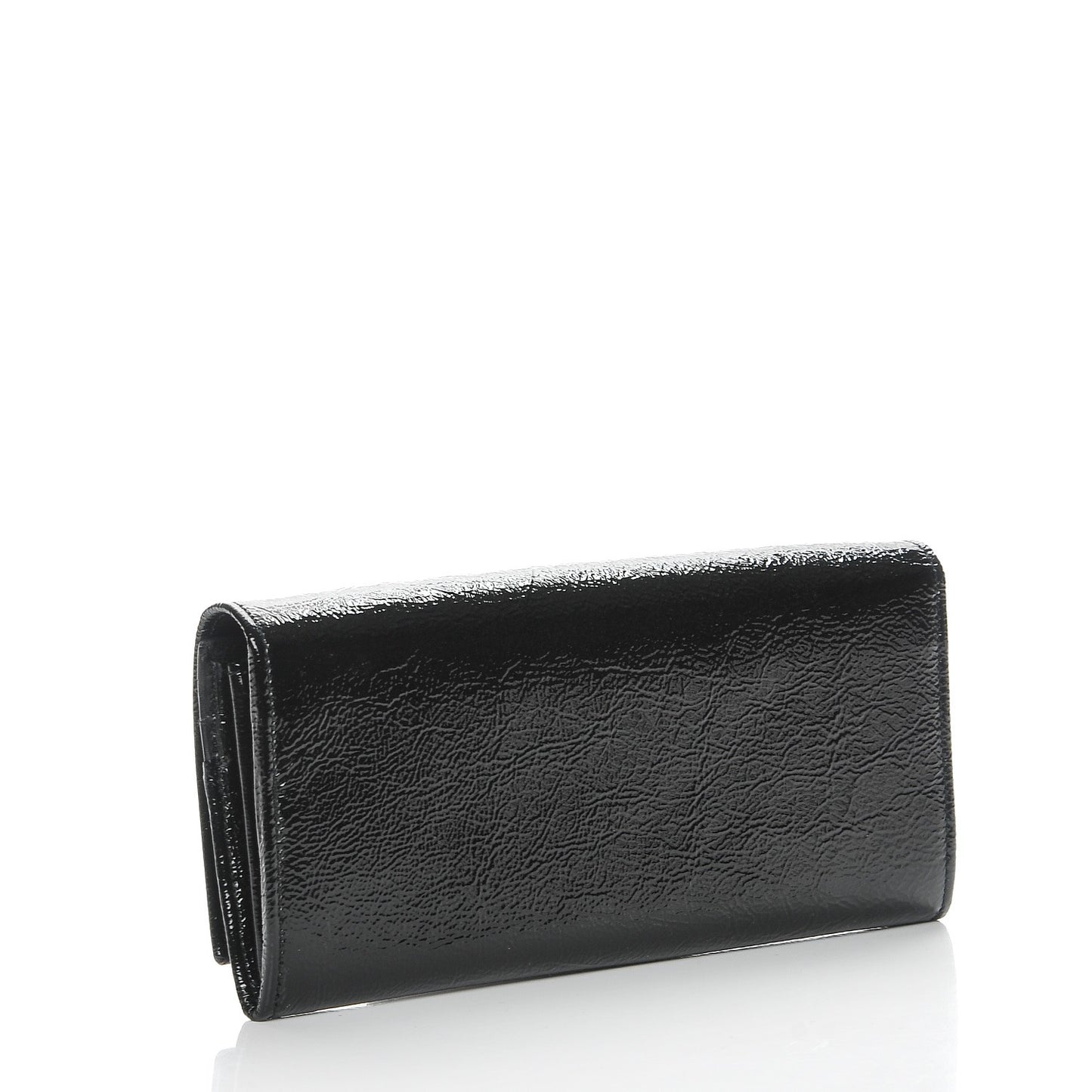 Textured Patent Belle De Jour Wallet Black