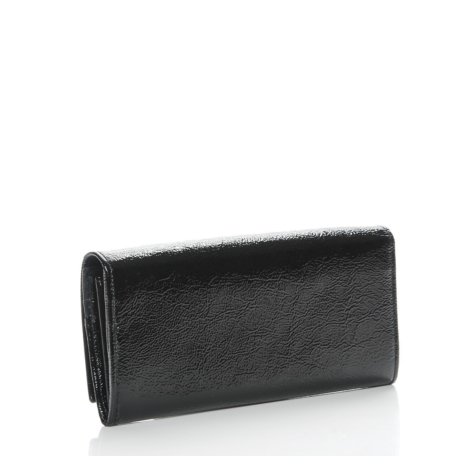Saint Laurent Textured Patent Belle De Jour Wallet Black 3 of 8