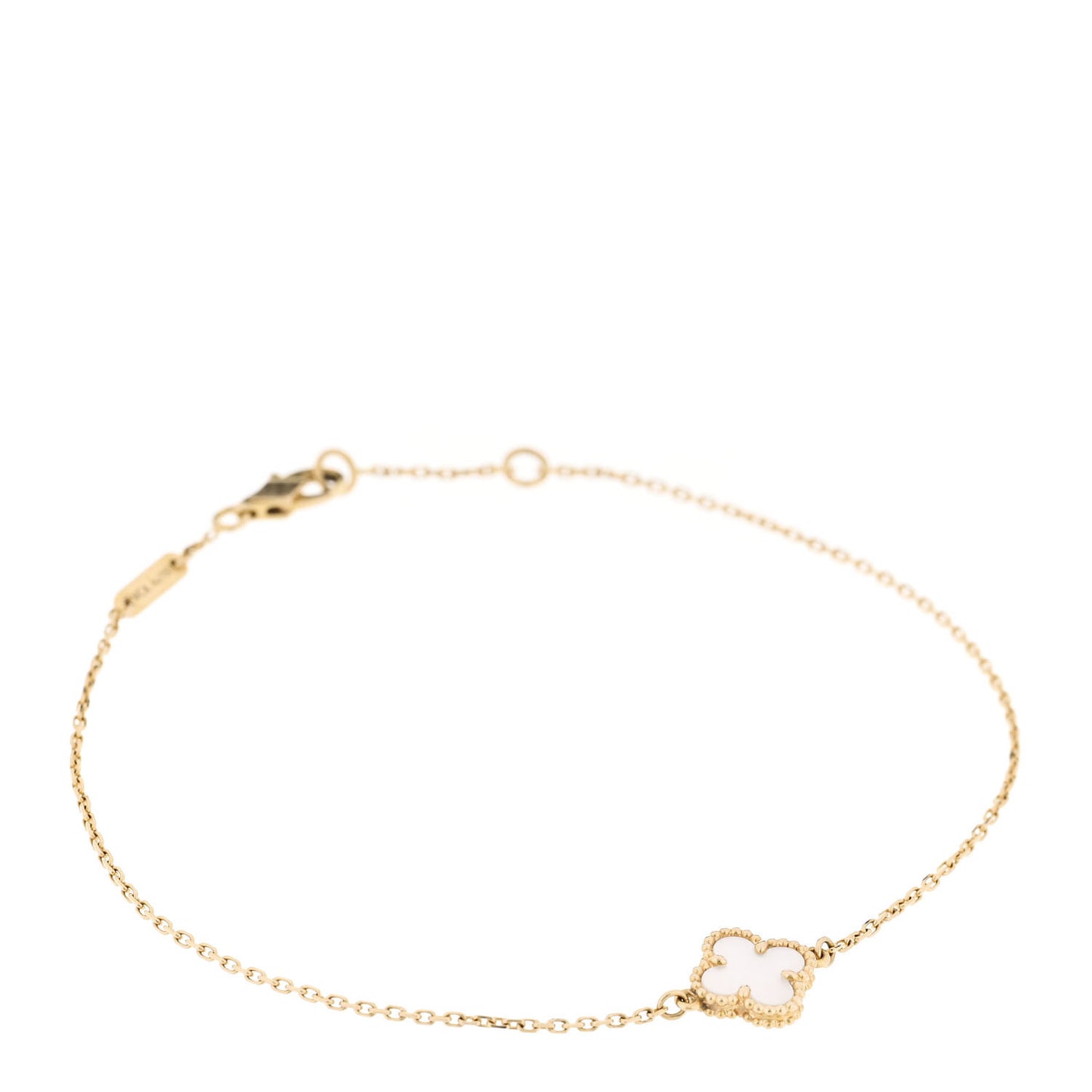 18K Yellow Gold Mother of Pearl Sweet Alhambra Bracelet