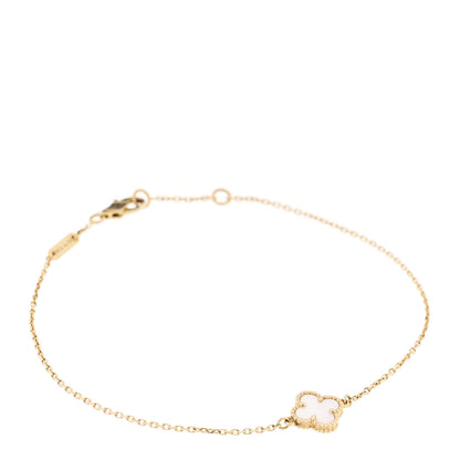 Van Cleef & Arpels 18K Yellow Gold Mother of Pearl Sweet Alhambra Bracelet 1 of 5
