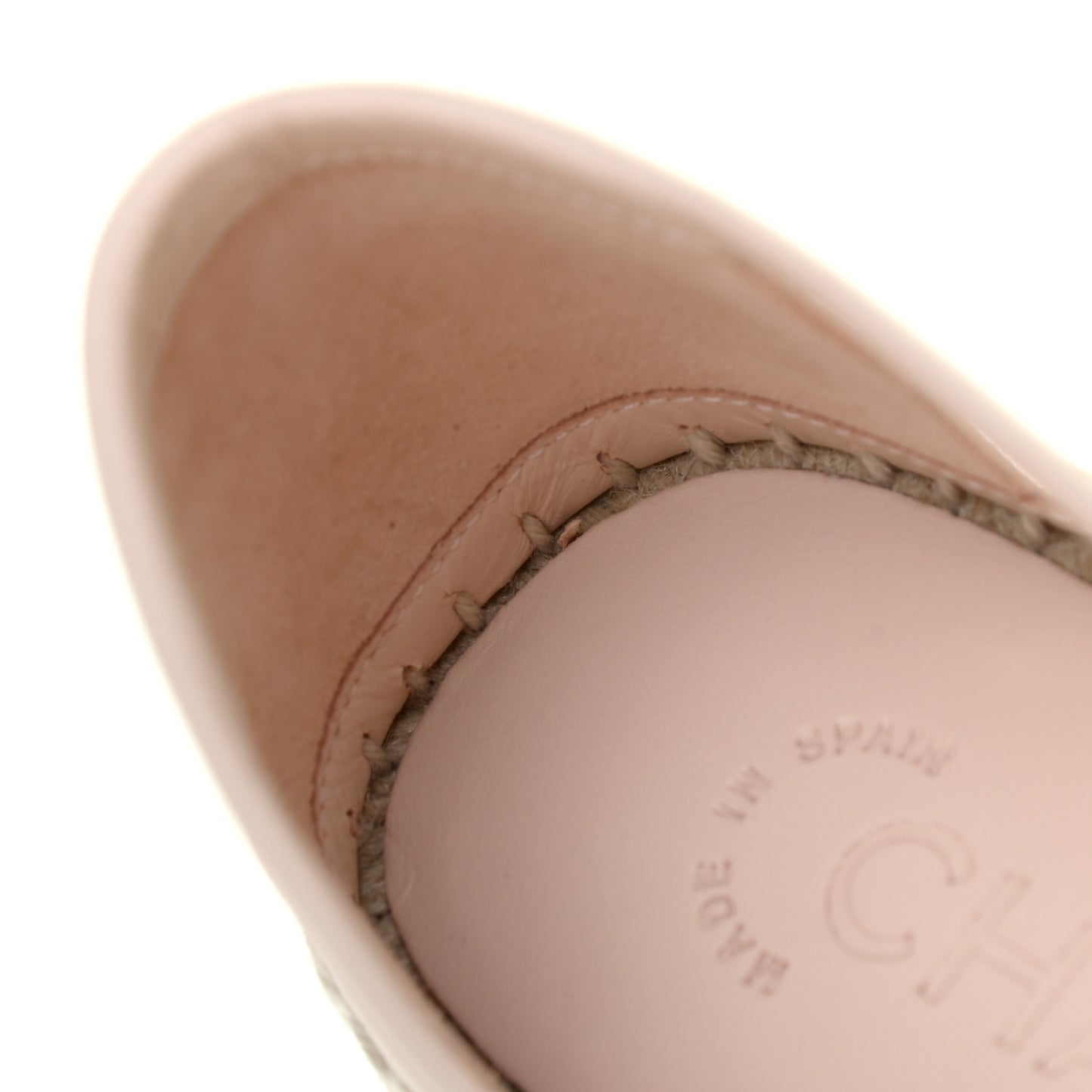 Mesh Grosgrain CC Espadrilles 35 Pink