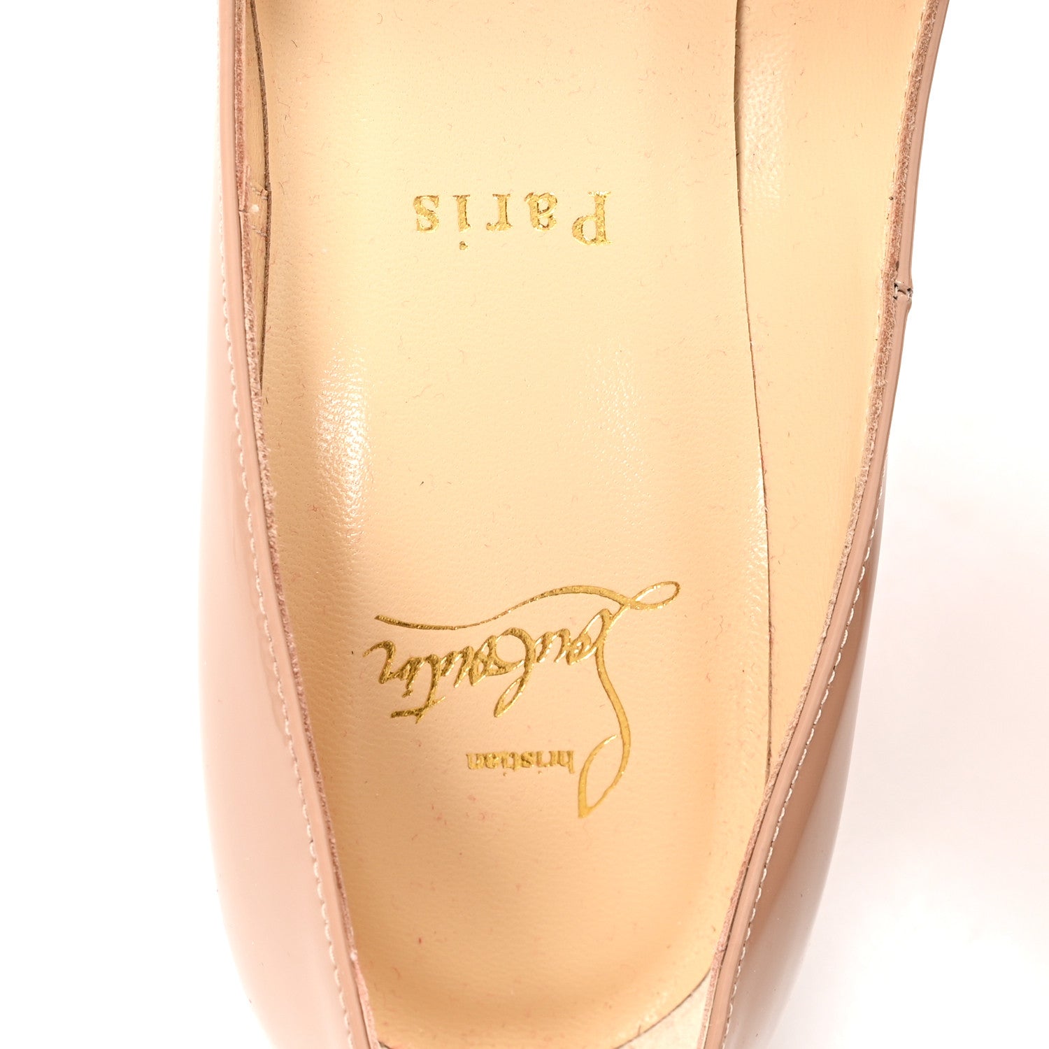 Christian Louboutin Patent New Very Prive 120 Pumps 37.5 Nude 8 of 9