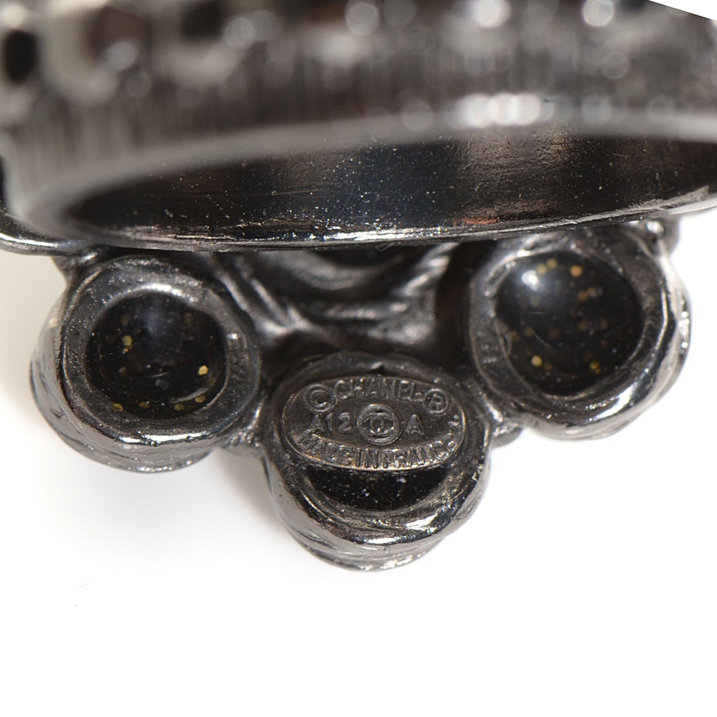 Studded CC Ring 7 Ruthenium