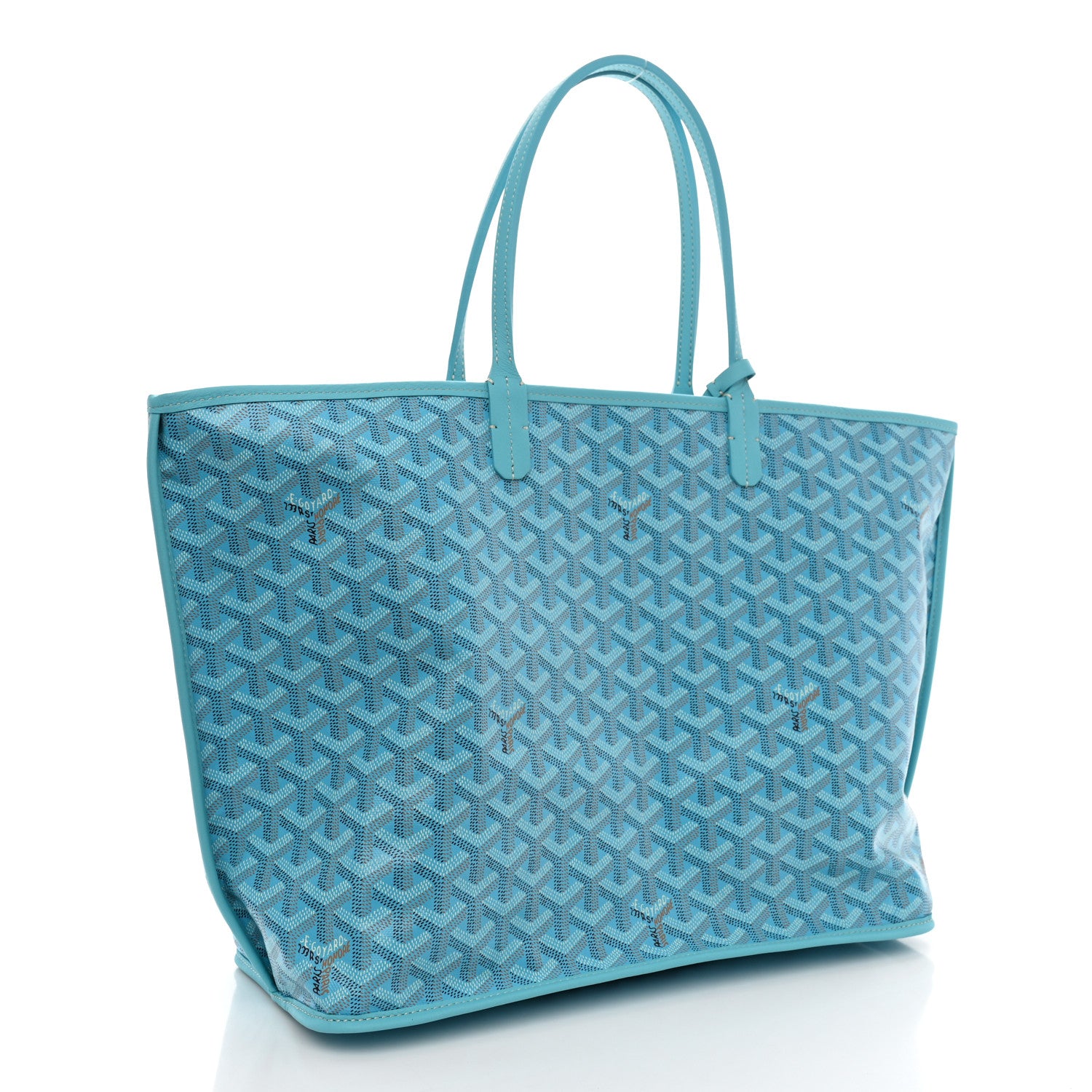Goyard Goyardine Embroidered Seahorse Reversible Anjou PM Turquoise 4 of 16