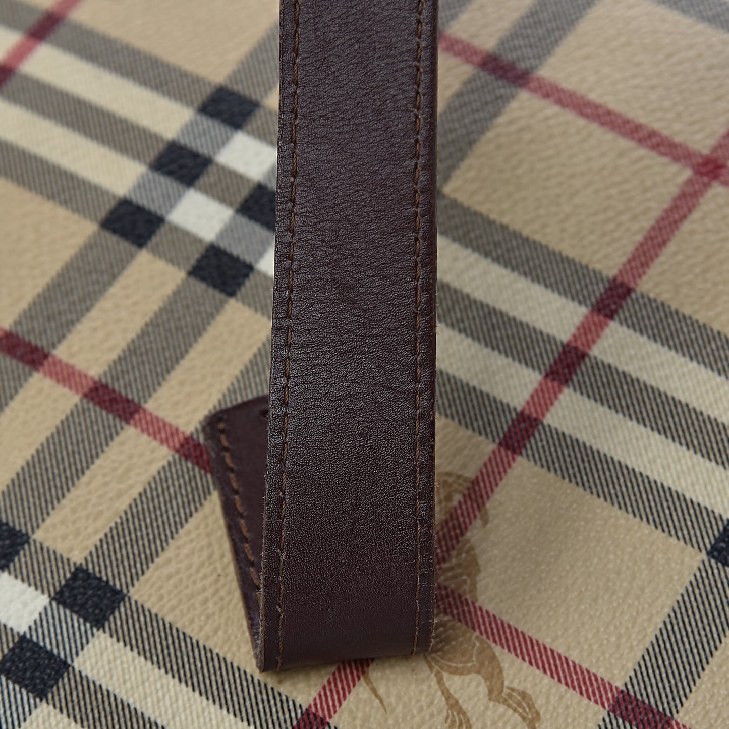 Haymarket Check Studded Tote Bag Chocolate