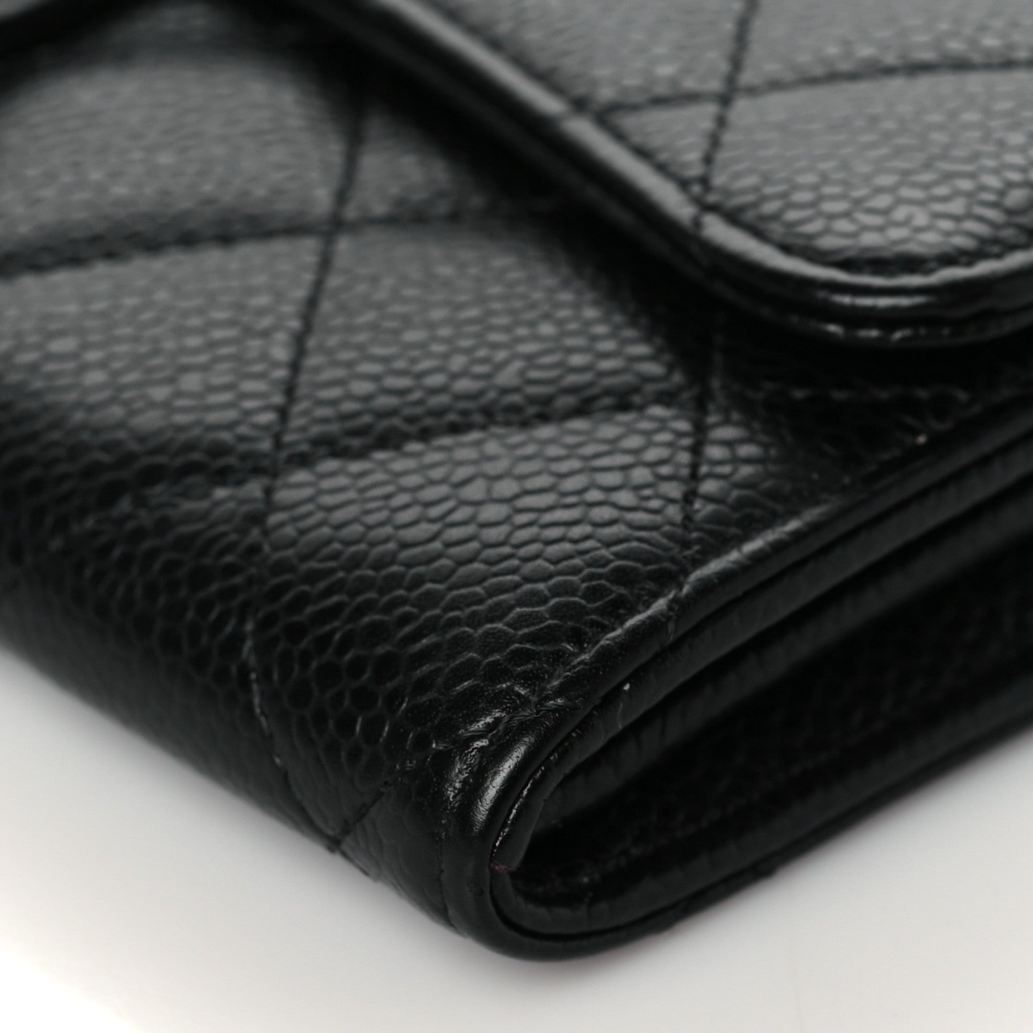 Chanel Caviar Quilted Large Gusset Flap Wallet Black 11 of 12