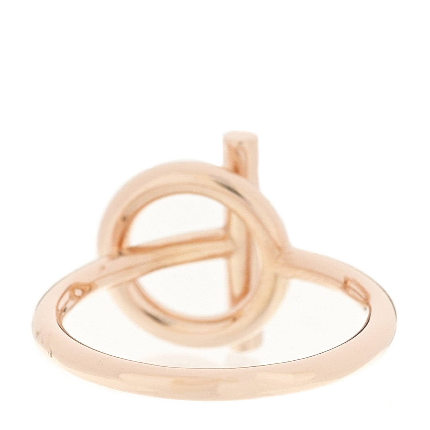 Hermes 18K Rose Gold Diamond PM Echappee Ring 56 7.75 3 of 4