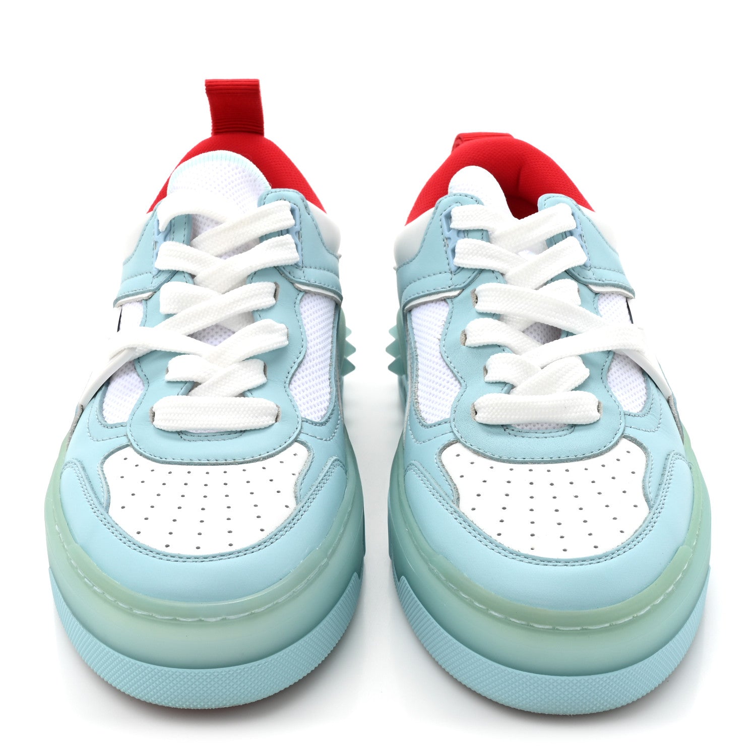 Christian Louboutin Calfskin Spike Astroloubi Donna Low Top Sneaker 36 Mineral White 3 of 9