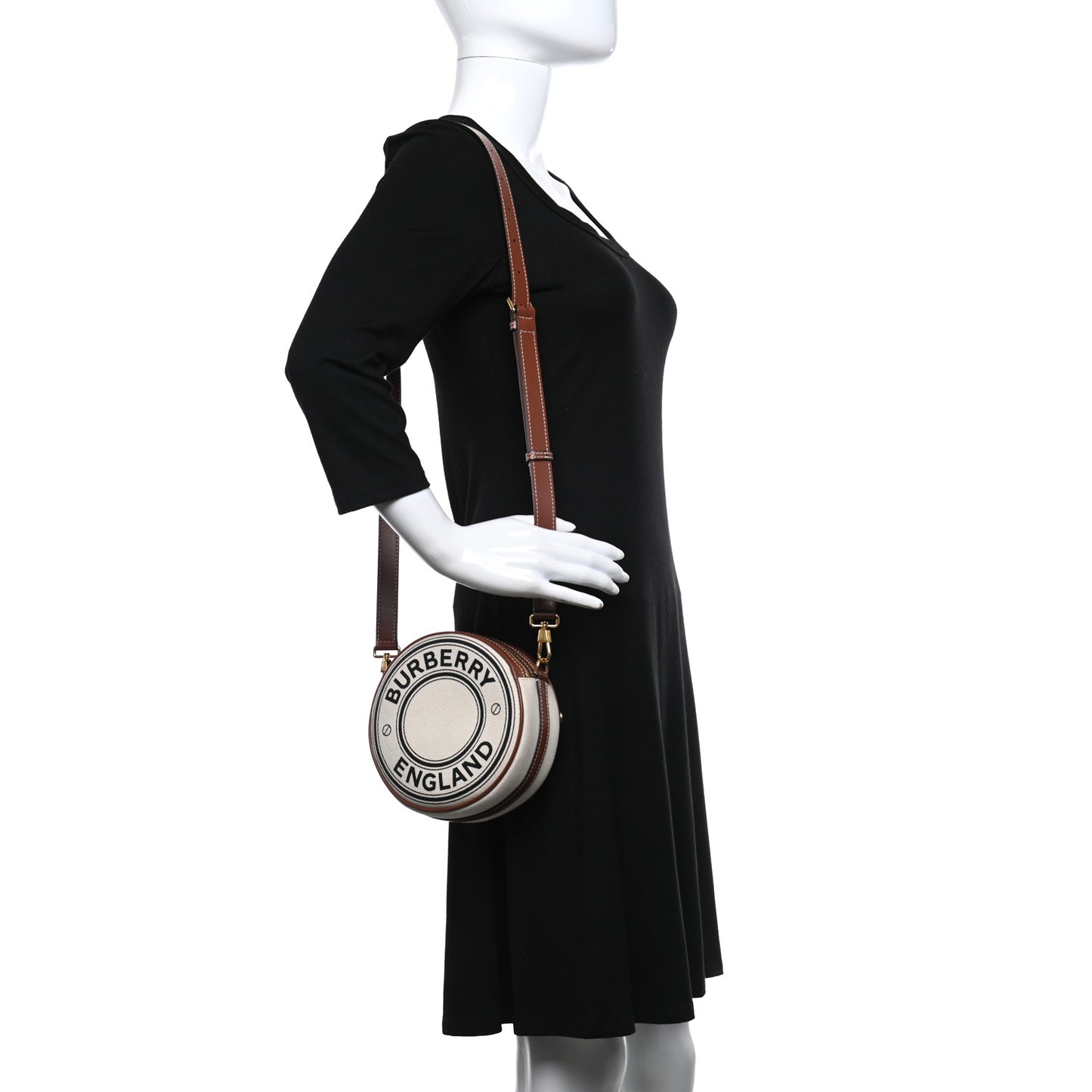 Canvas Calfskin Louise Bag Natural