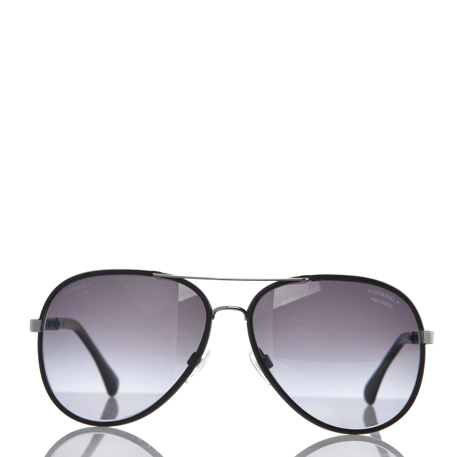 Chanel Polarized Pilot Winter Sunglasses 4219-Q Black 4 of 8