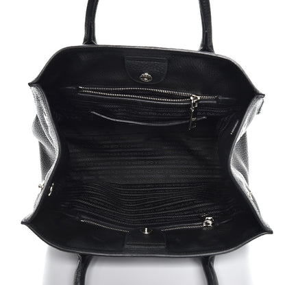 Prada Vitello Daino Tote Nero Black 5 of 8