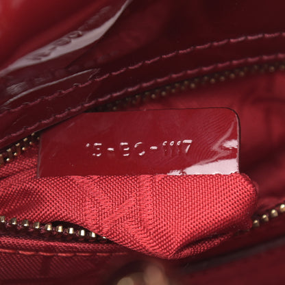 Christian Dior Patent Cannage Mini Lady Dior Red 7 of 10