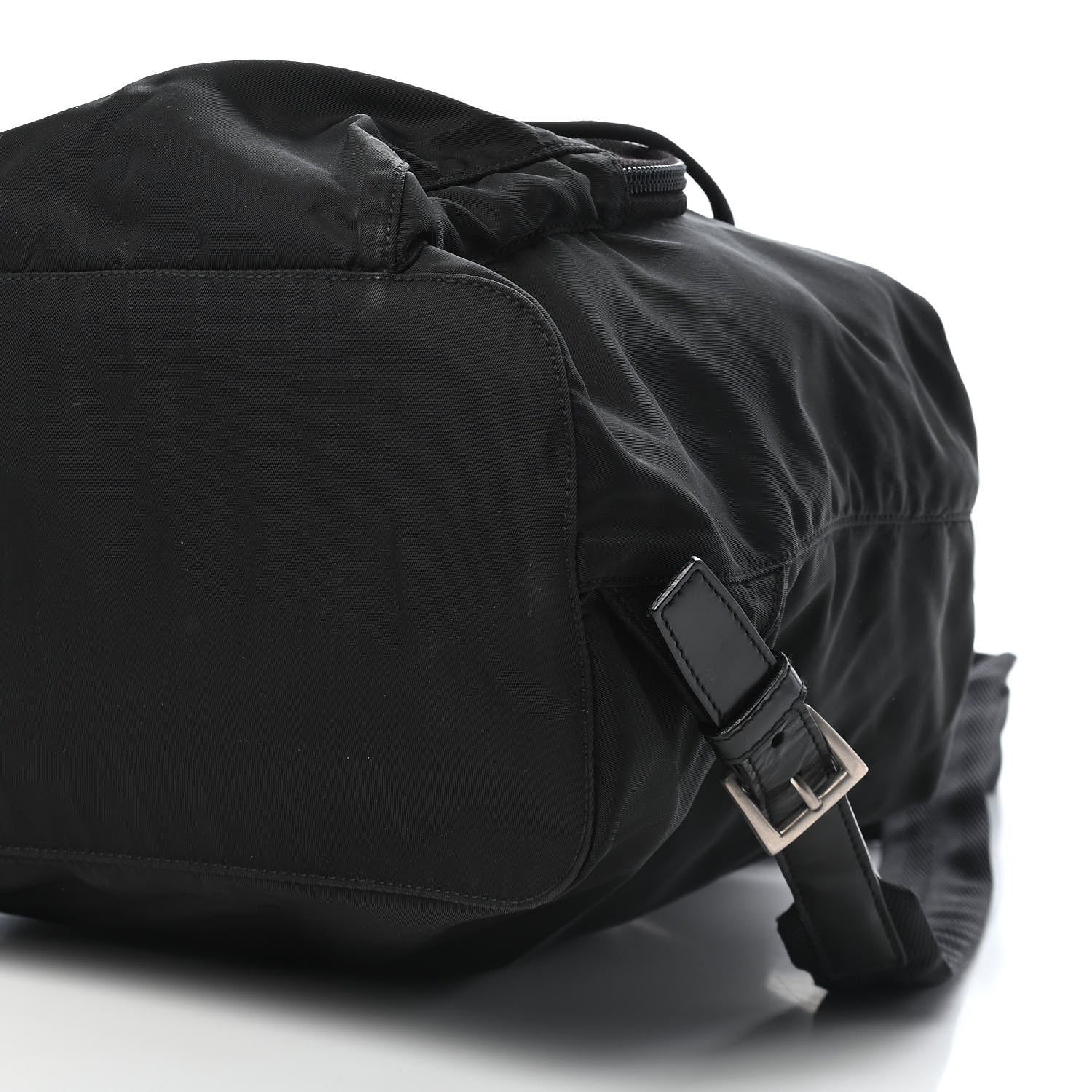 Prada Nylon Vela Medium Cinch Backpack Black 7 of 7