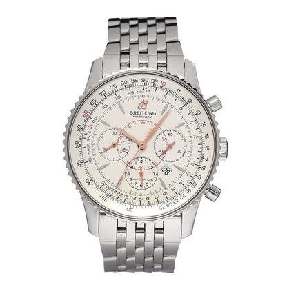 Breitling Stainless Steel 38mm Navitimer Montbrillant Chronograph Automatic Watch A41330 1 of 12