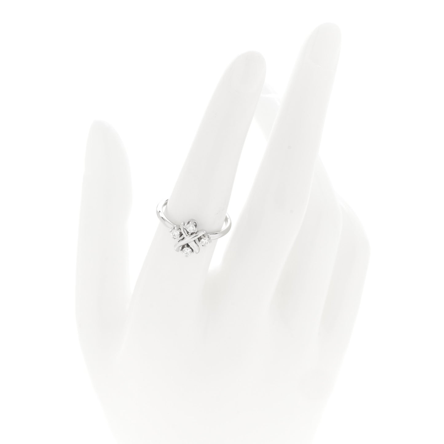 Platinum Diamond Schlumberger Lynn Ring 54 6.75