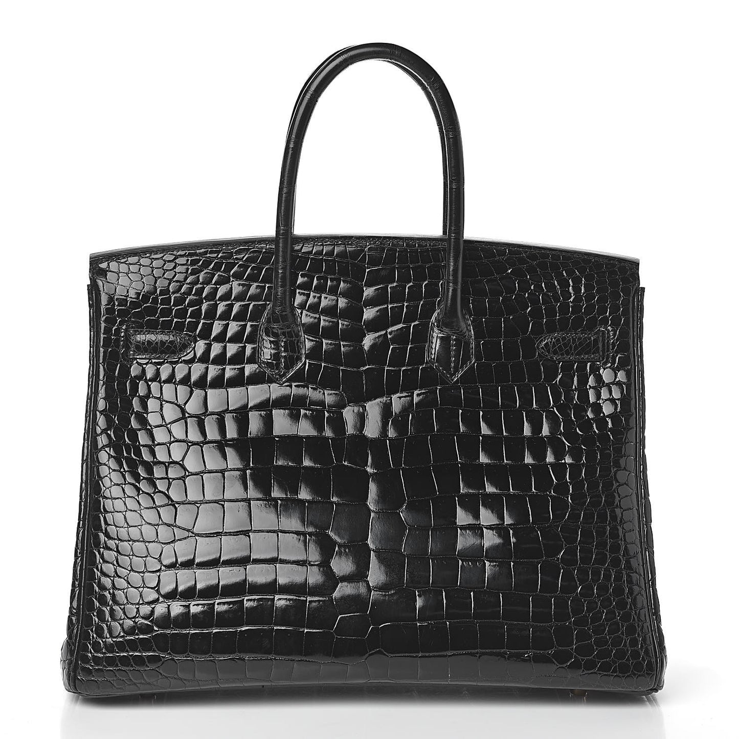 Shiny Porosus Crocodile Birkin 35 Black