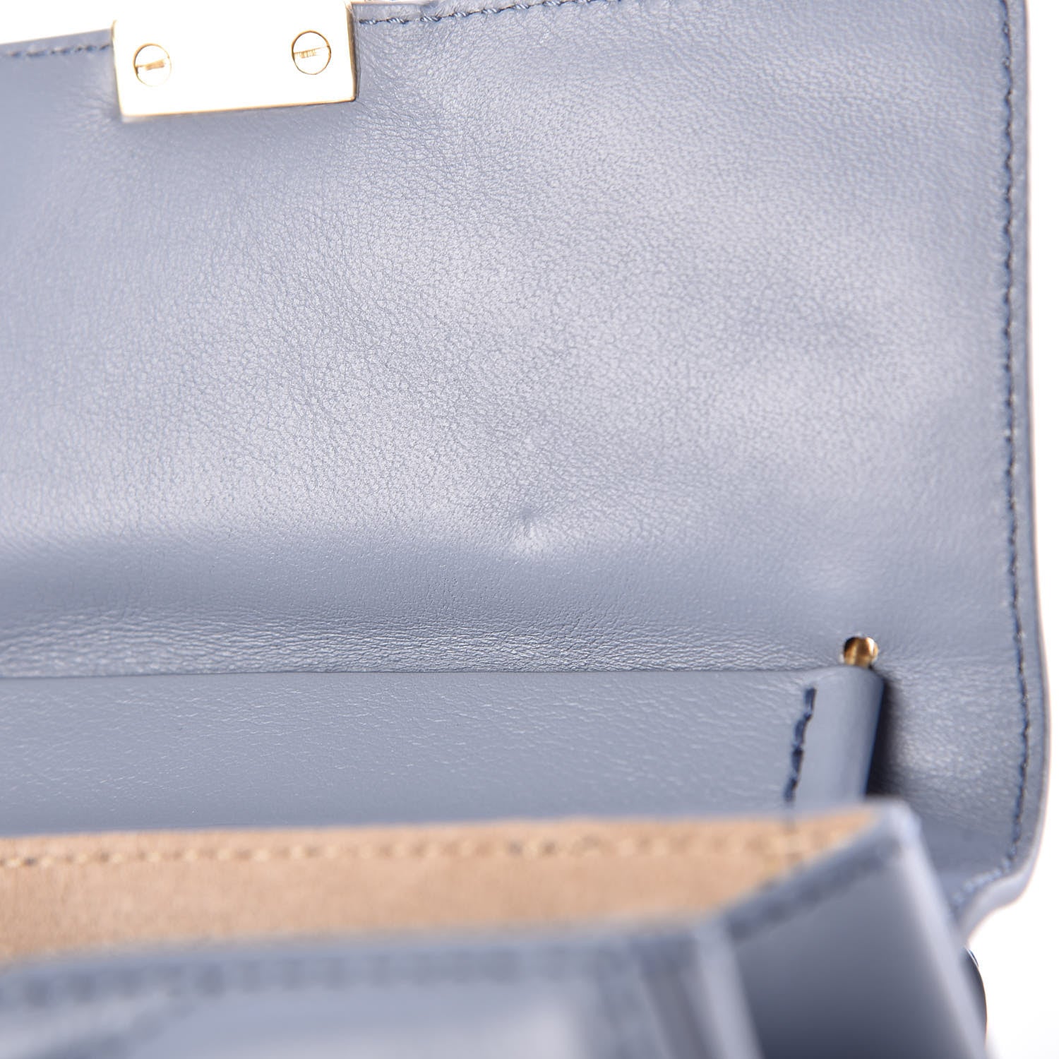Chloe Calfskin Quilted Mini Drew Bijou Shoulder Bag Washed Blue 7 of 10