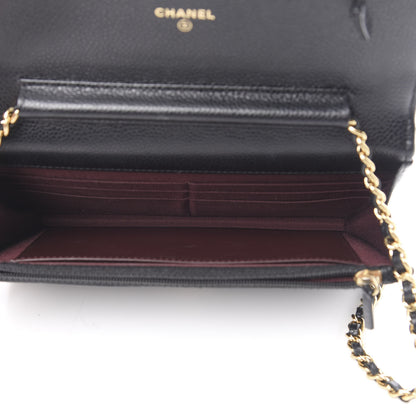 Chanel Caviar Quilted Wallet On Chain WOC Black 4 of 11