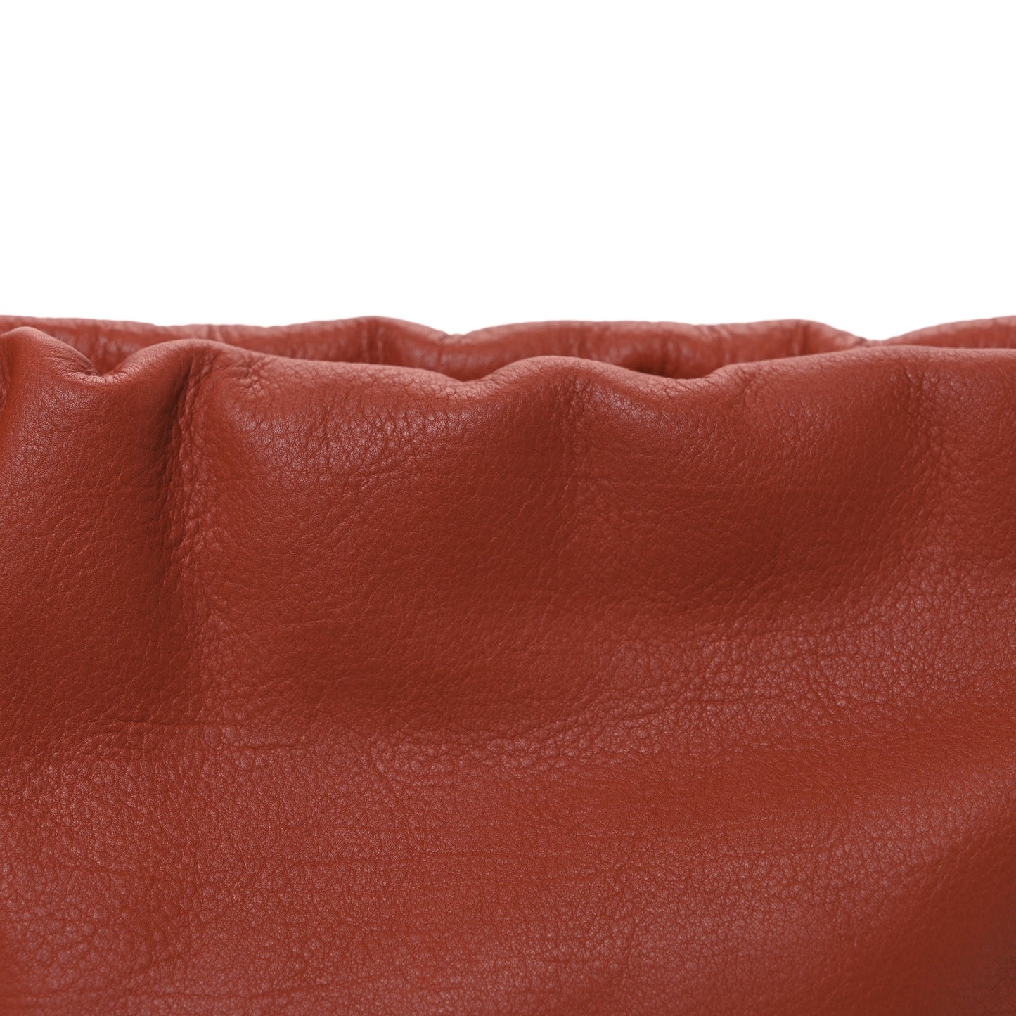 Grained Calfskin Bourse Clutch Brick