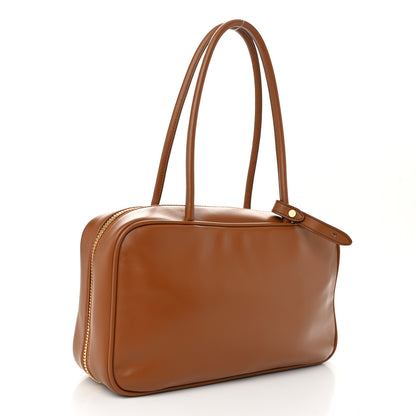 Miu Miu Soft Calf Softy Medium Beau Top Handle Bag Cognac 3 of 10