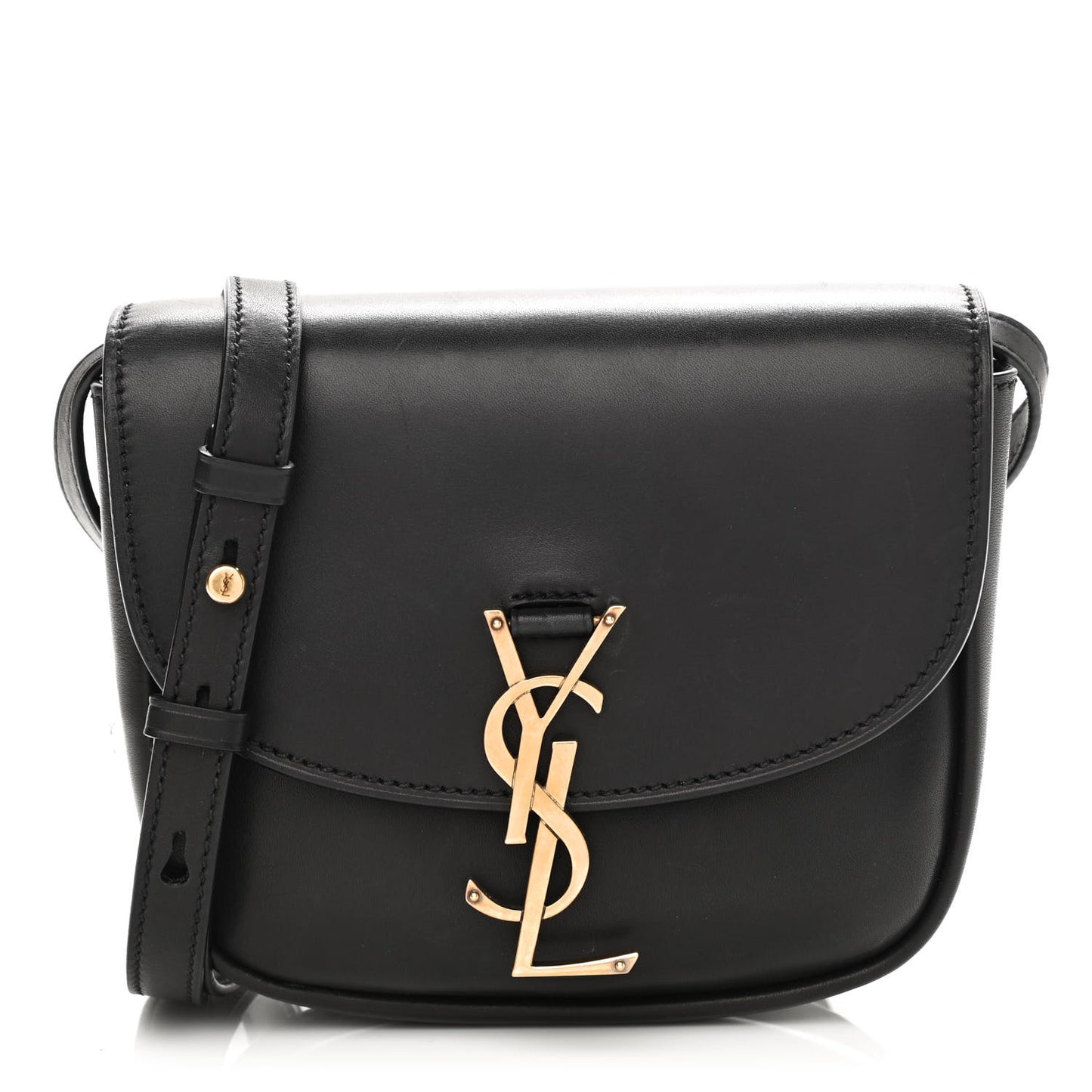 Smooth Calfskin Classic Monogram Small Kaia Satchel Black