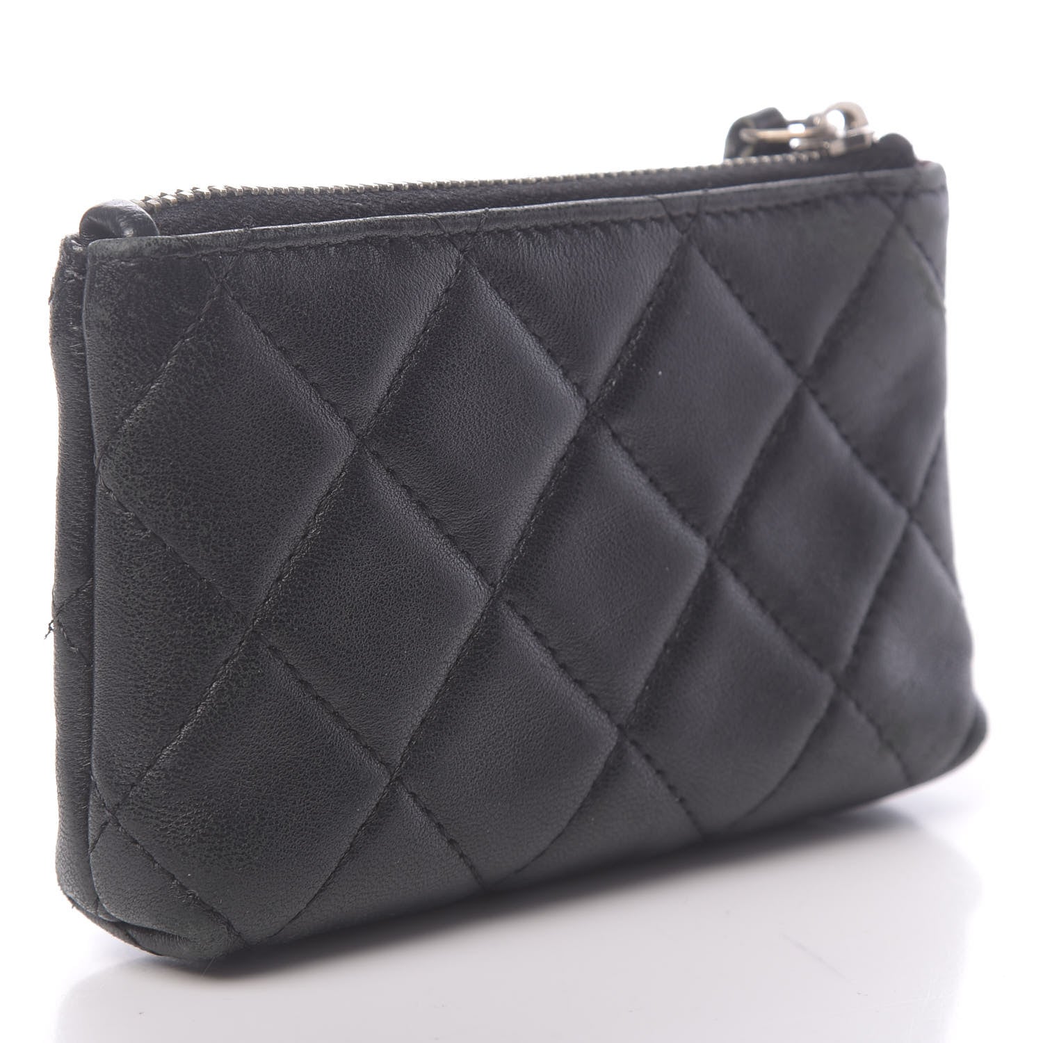 Chanel Lambskin Quilted Key Holder Case Black 3 of 8