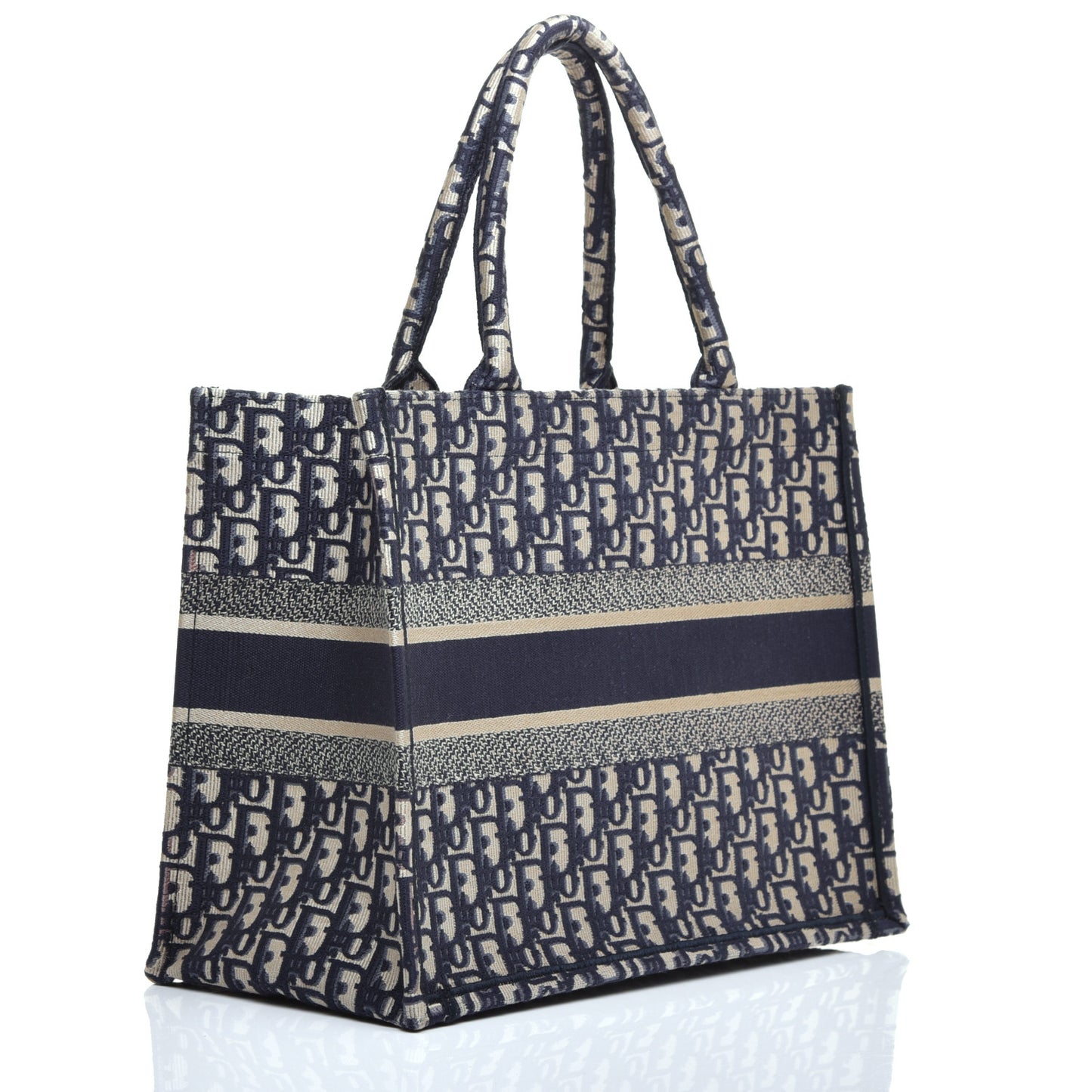 Oblique Medium Book Tote Blue Multicolor