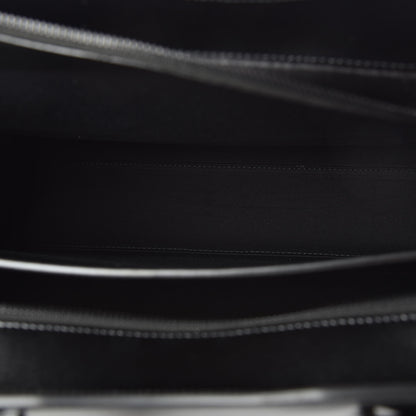 Saint Laurent Shiny Calfskin Medium Uptown Tote Black 8 of 10