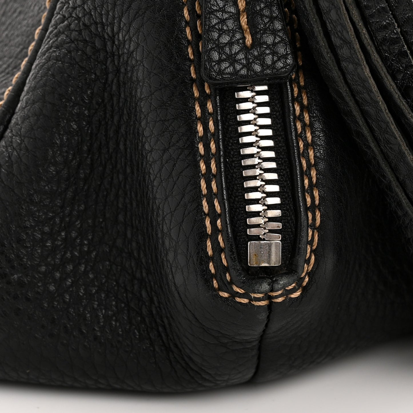 Calfskin Small Tassel Bowler  Black