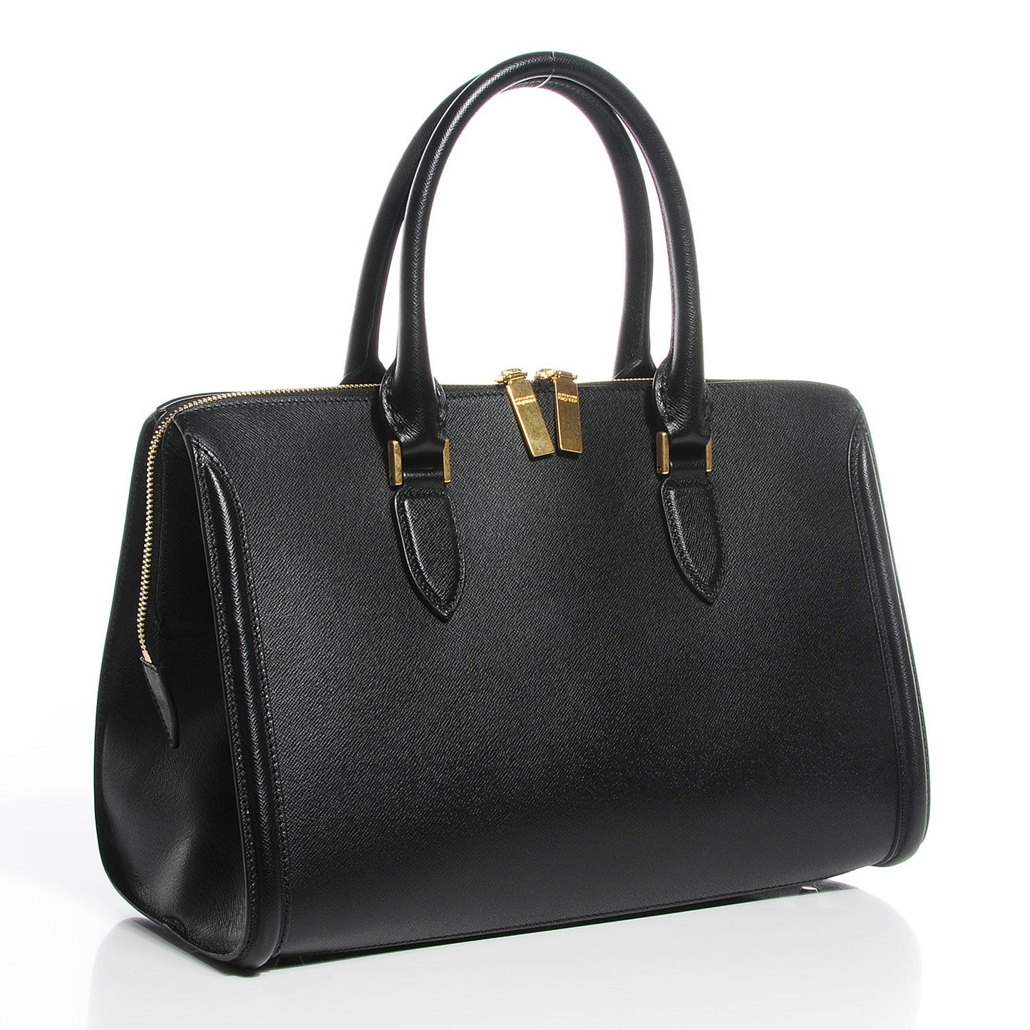 Grained Calfskin Medium Heroine Black