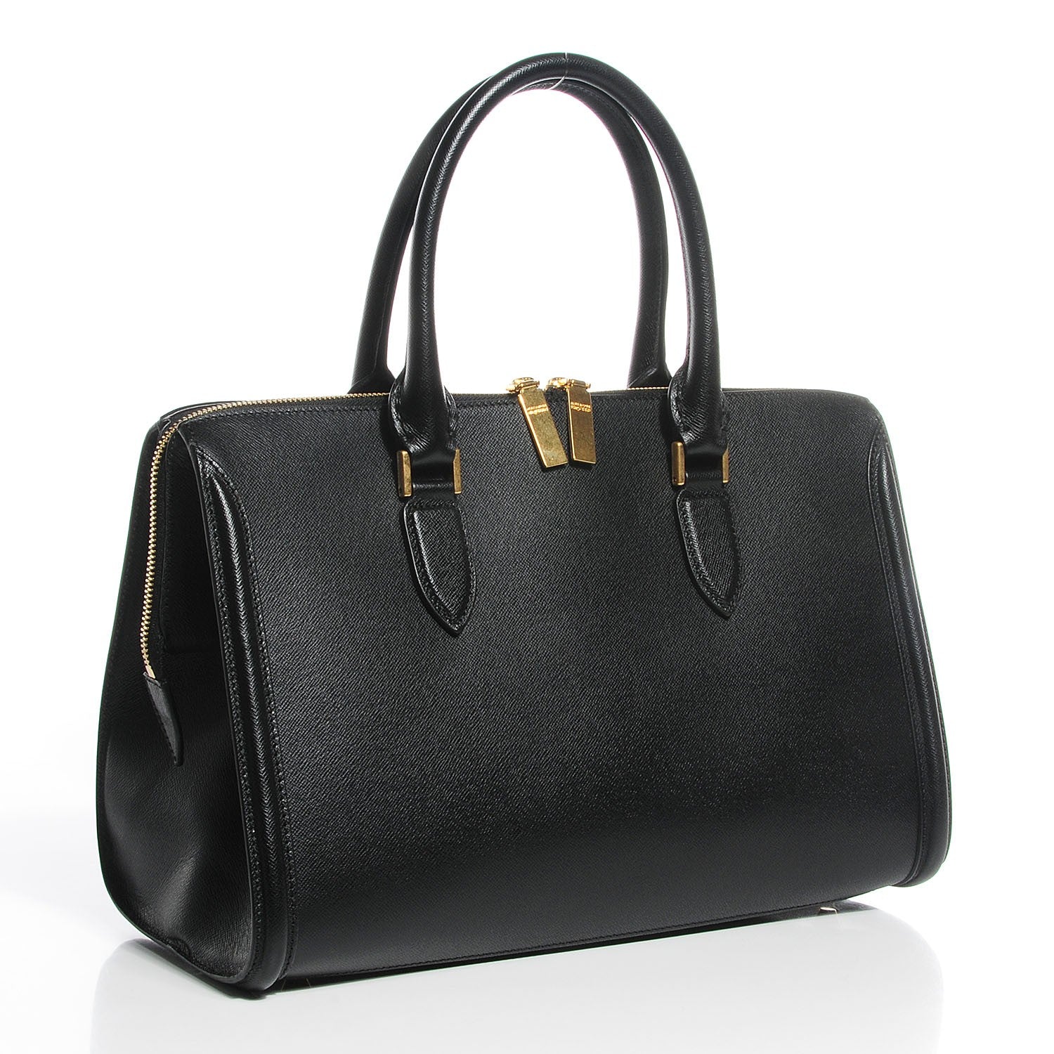 Alexander McQueen Grained Calfskin Medium Heroine Black 3 of 9