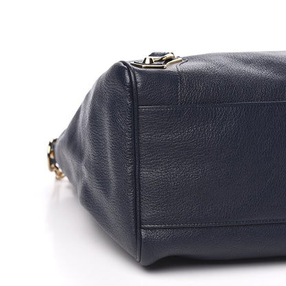 Balenciaga Chevre Gold Metallic Edge Hardware Velo Bleu Nuit Dark Sea 8 of 10