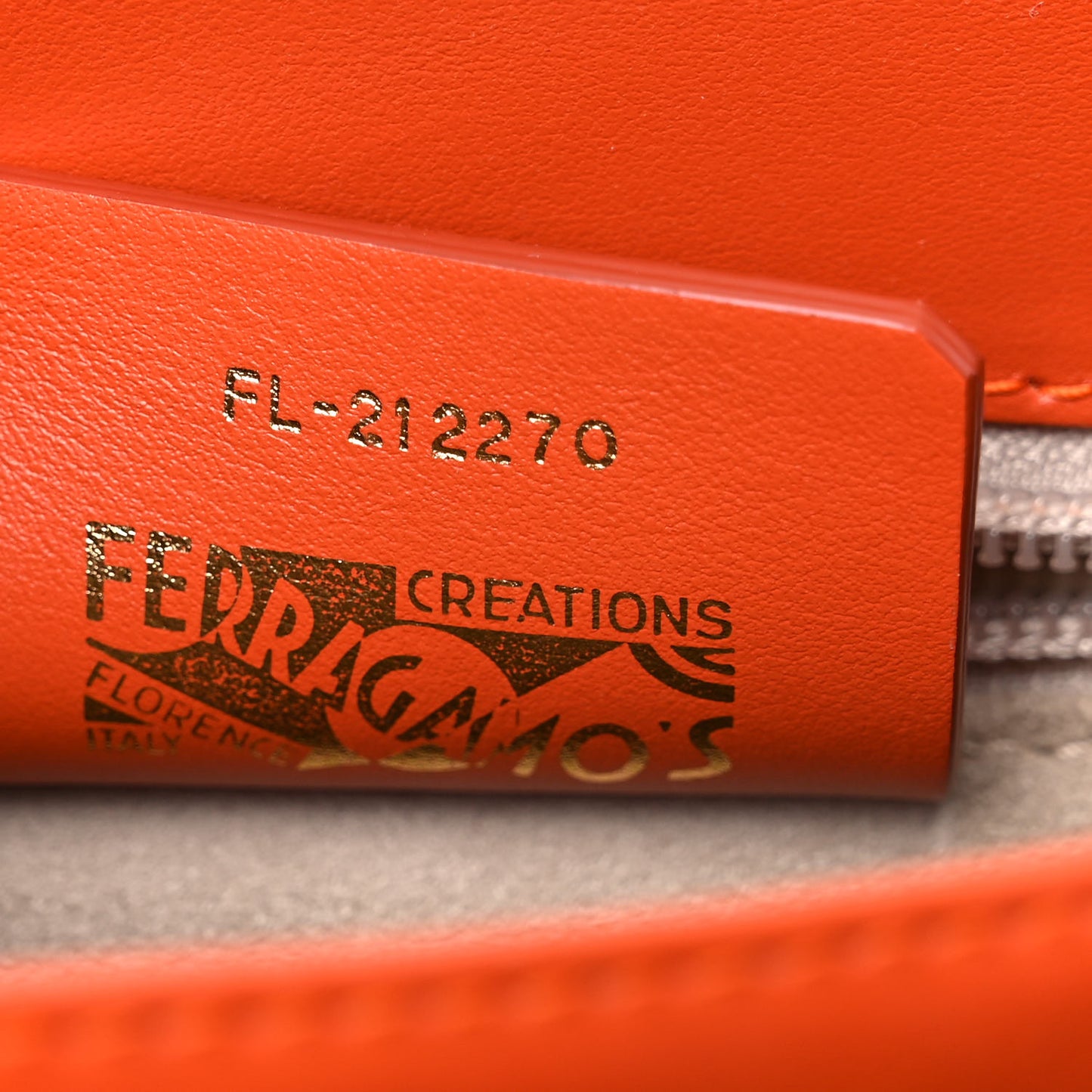 Crocodile Gancini 2-Way Top Handle Bag Orange