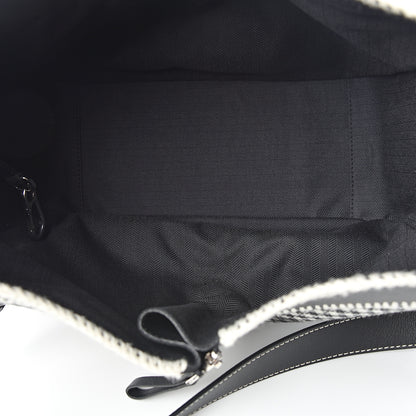 Loewe Calfskin Tweed Small Hammock Shoulder Bag Black White 4 of 8
