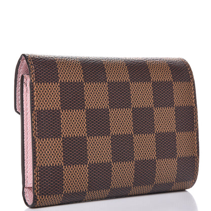 Louis Vuitton Damier Ebene Victorine Wallet Rose Ballerine 3 of 8
