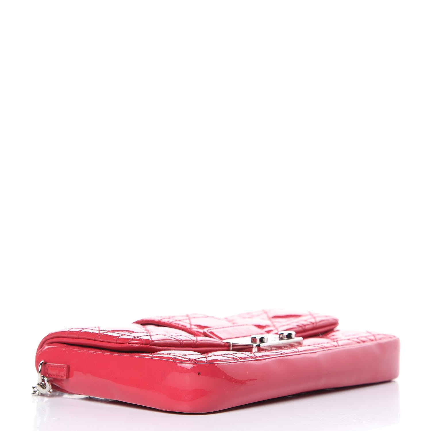 Christian Dior Patent Cannage New Lock Pouch Pink 4 of 14